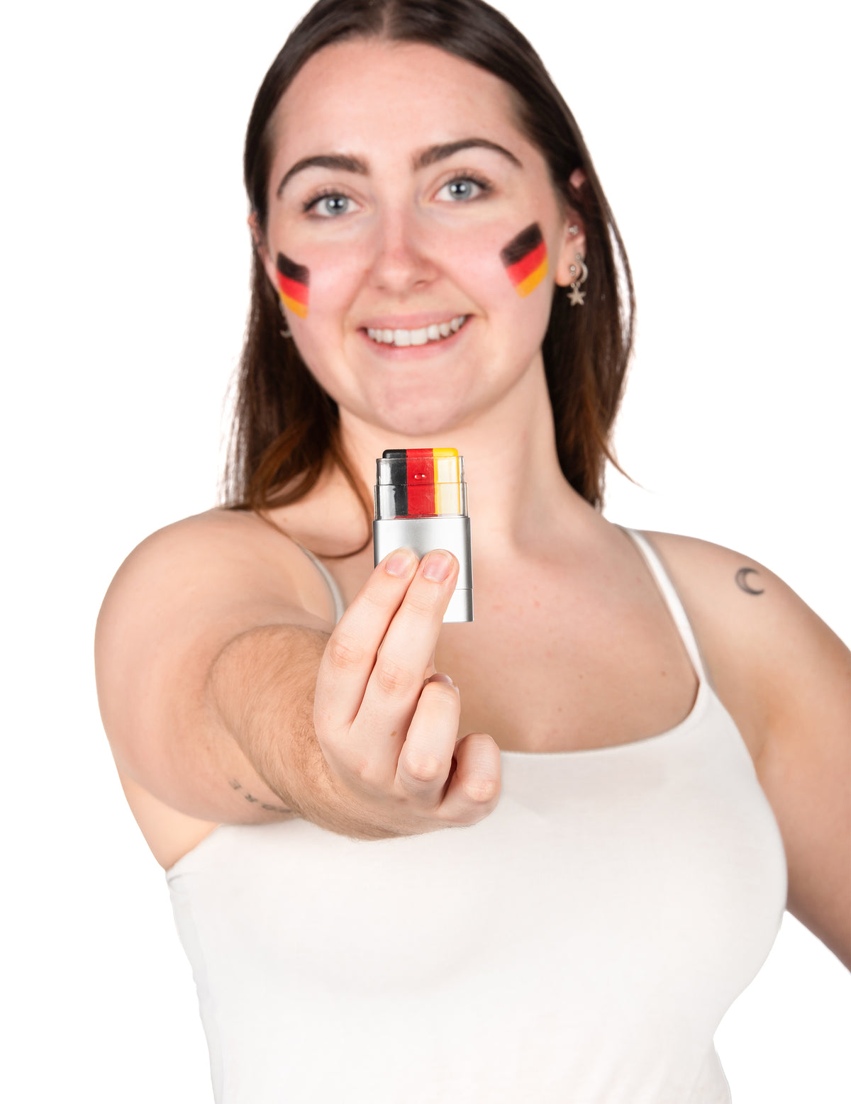 Gros plan sur le stick ouvert du stick de maquillage Allemagne