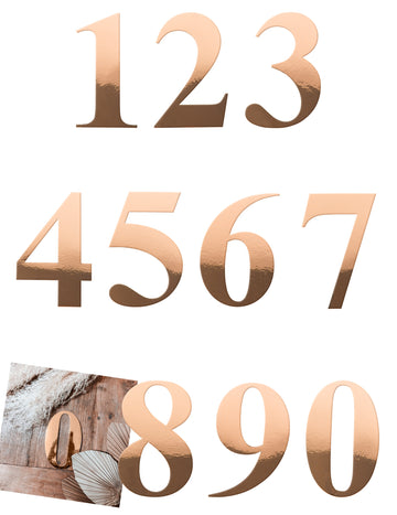 Nálepka s ružovým zlatým číslom 15 cm na dekoráciu