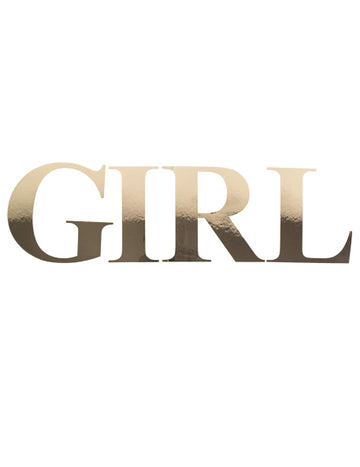 Nálepky pre dievčatá so zlatými písmenami, 15 cm kovový