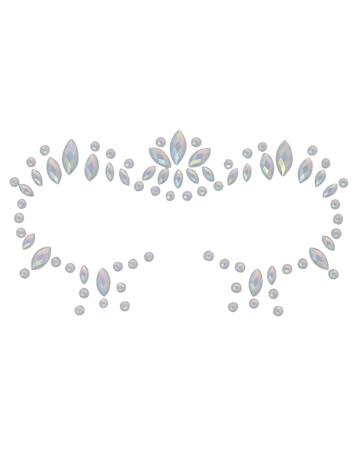 Détail du motif des strass adhésifs phosphorescents