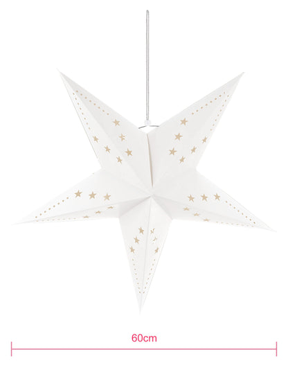 Vue de face de la suspension étoile pour décoration