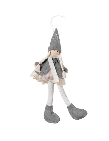 Závesná lampa v sivom pre bábiky 11 cm na Vianoce