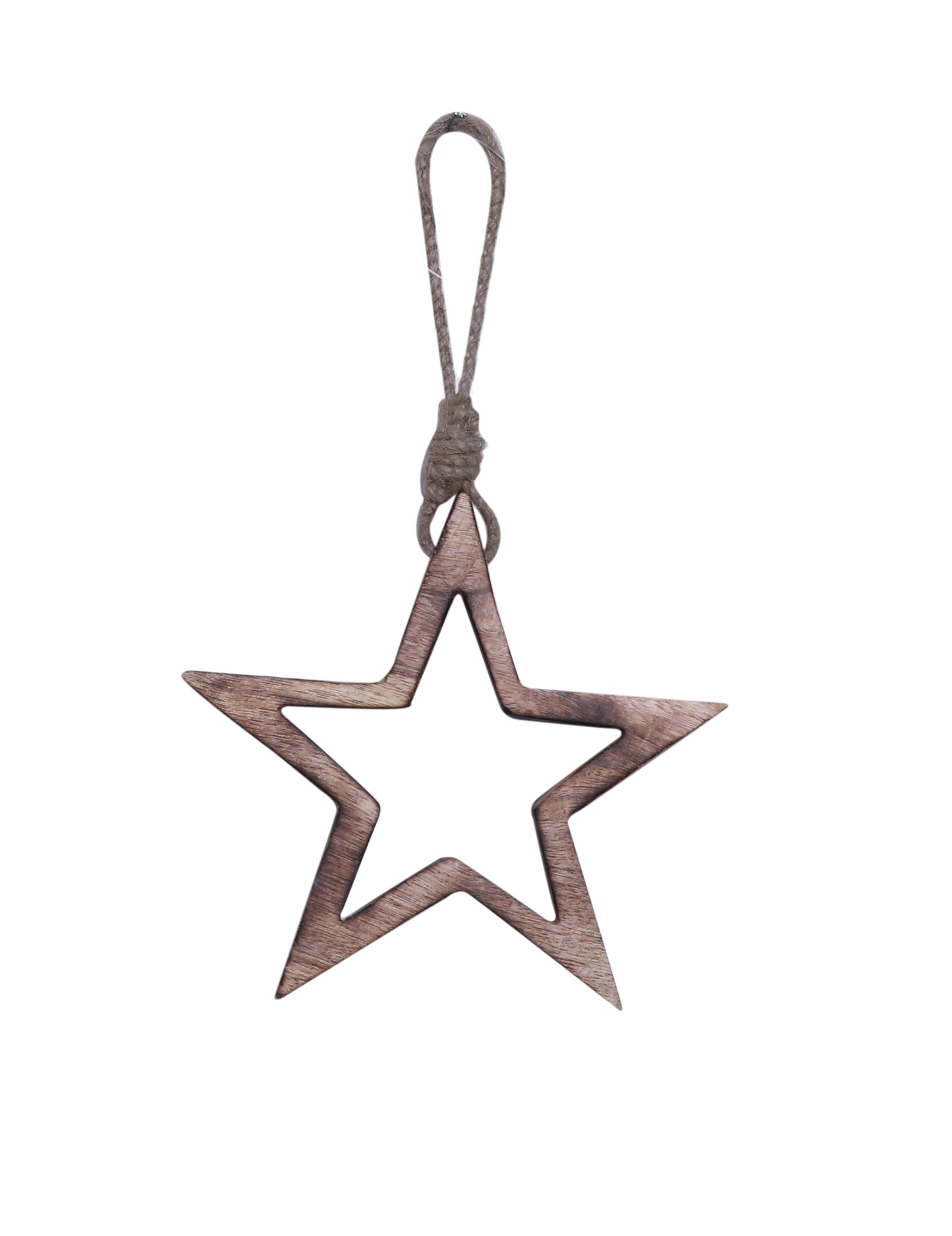 Drevená hviezda na vianočný stromček 15 cm prírodná dekorácia