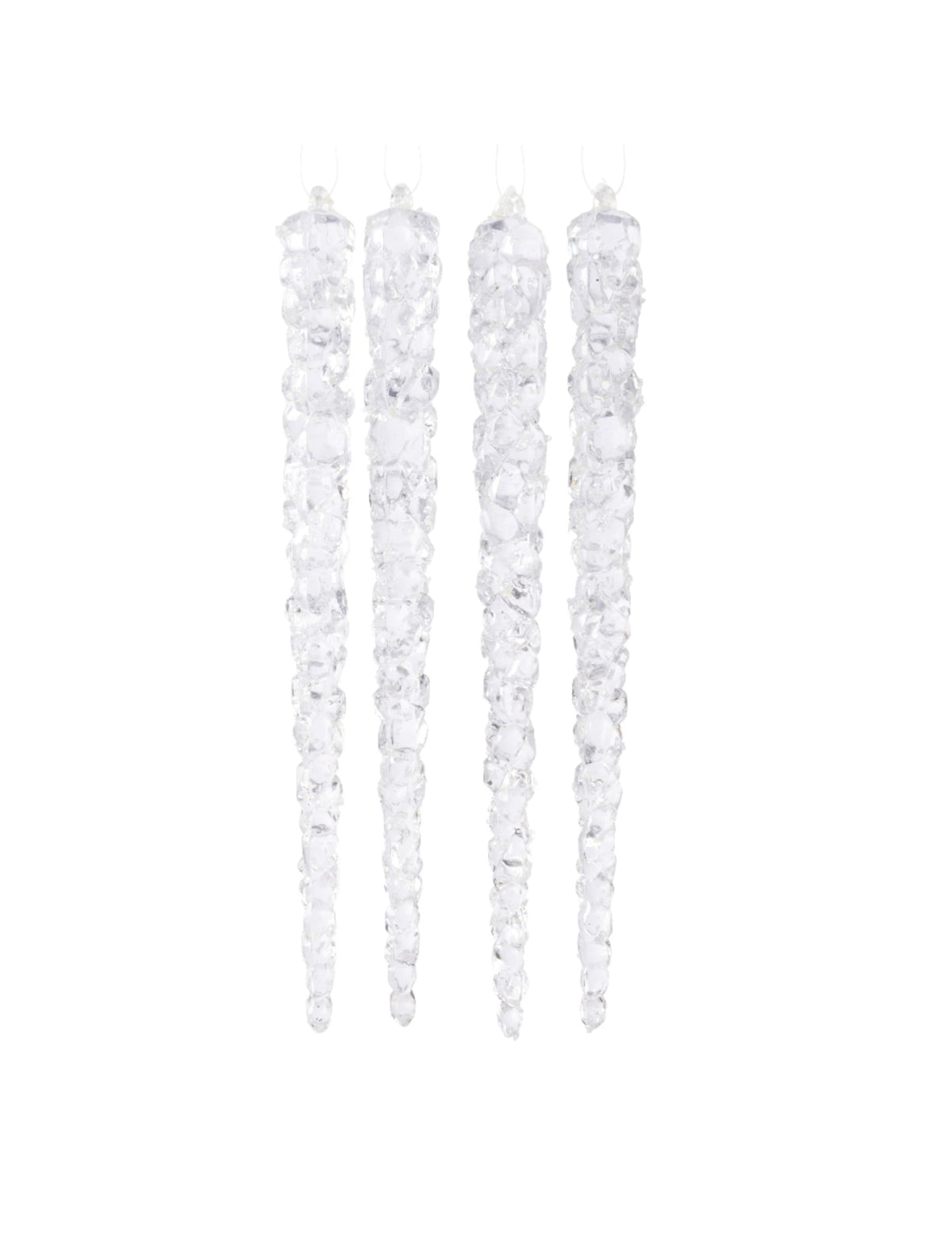 Suspensions stalactites de Noël pour sapin phosphorescentes
