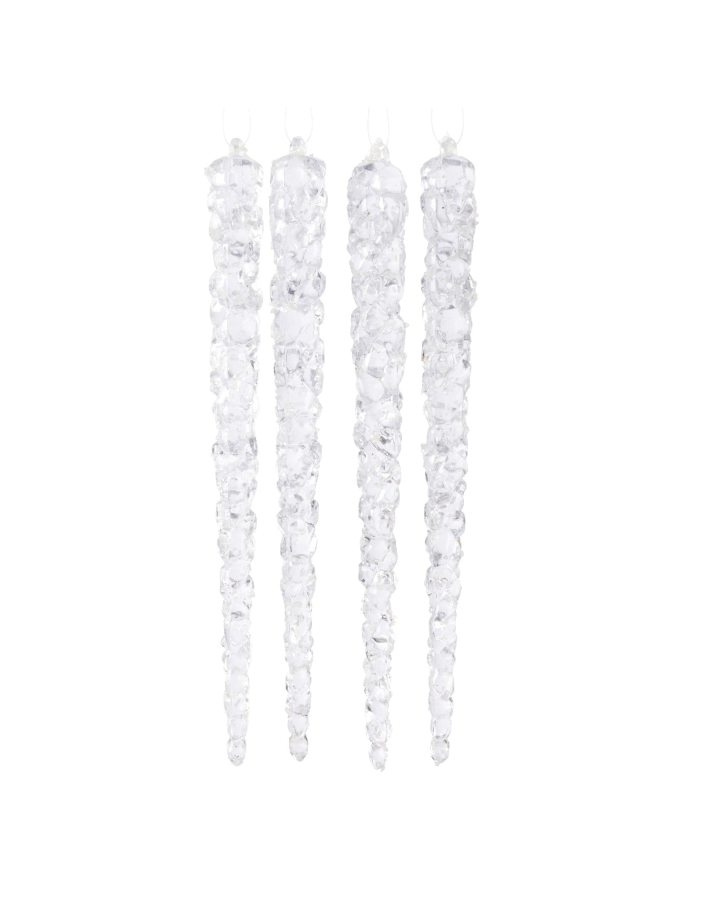 Suspensions stalactites de Noël pour sapin phosphorescentes