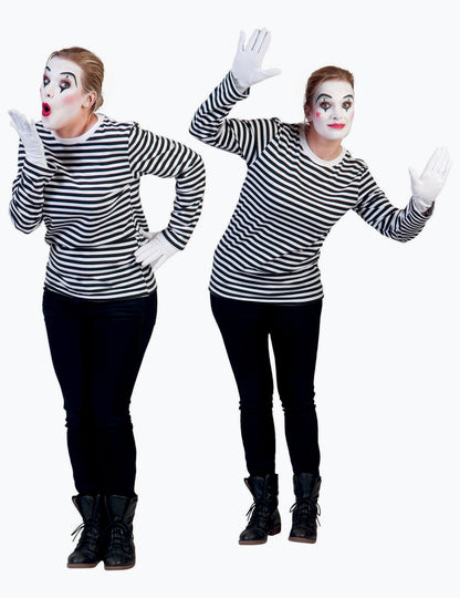 Tričko s dospelými mime s dlhým rukávom