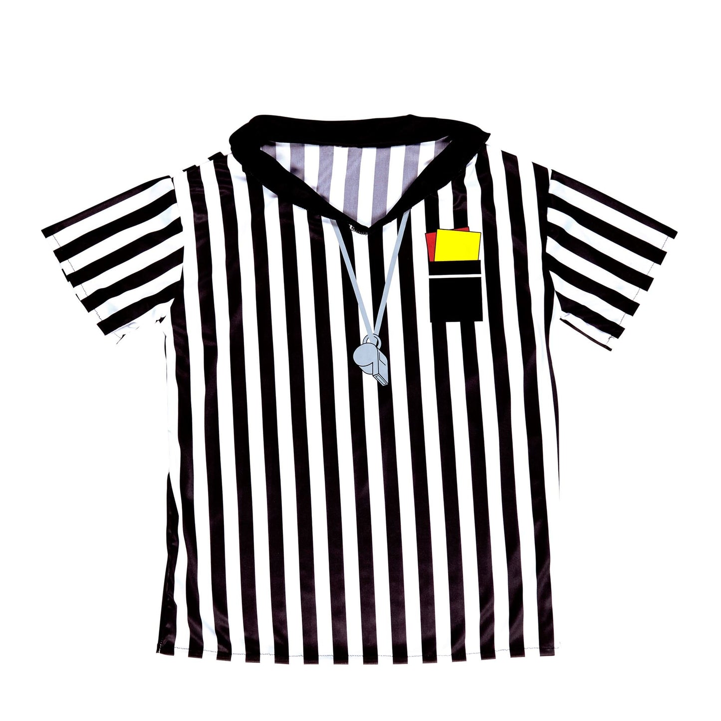 Vue de face du T-shirt arbitre de foot pour enfant