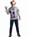T-shirt et masque Ca pour adulte gris et rouge avec cheveux orange