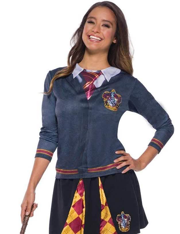 tričká Gryffondor Harry Potter™ pre žena sivá s motívom kravaty a erbom