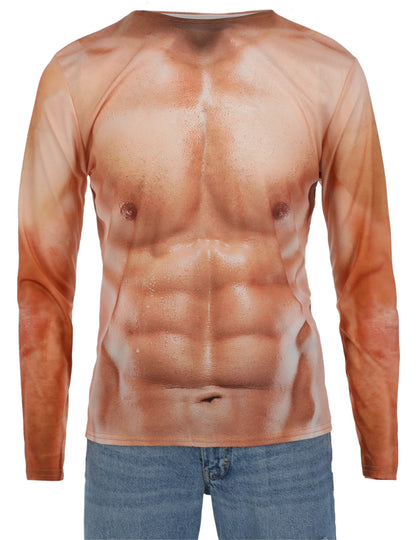 Celkový pohľad na tričko s svalmi pre dospelých