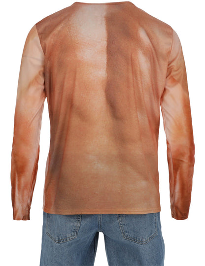 Pohľad zozadu na tričko s svalmi pre dospelých