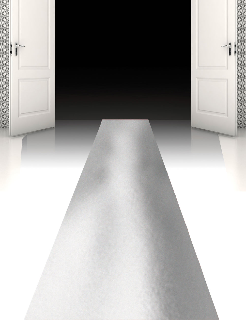 Tapis argent pour fête argenté