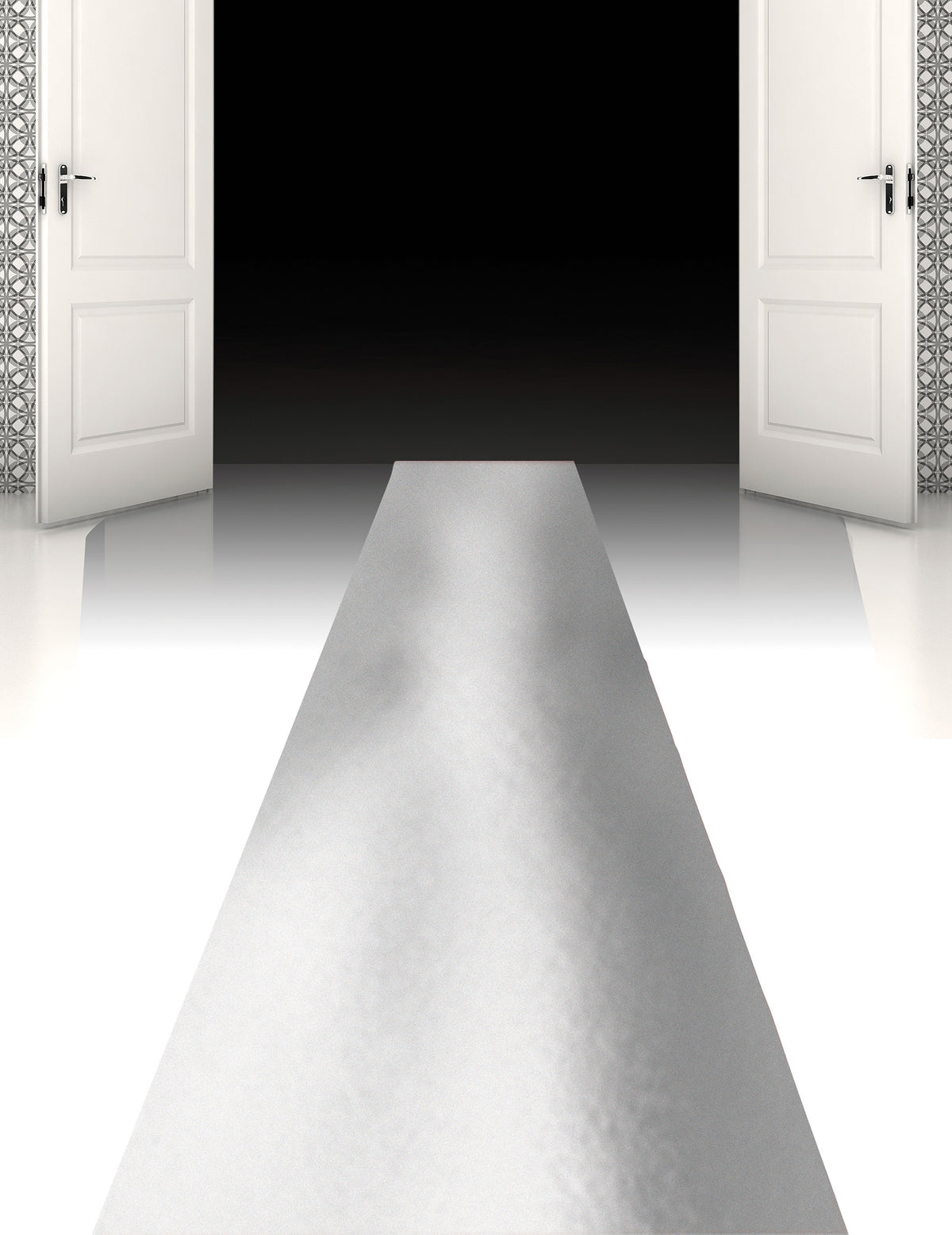 Tapis argent pour fête argenté
