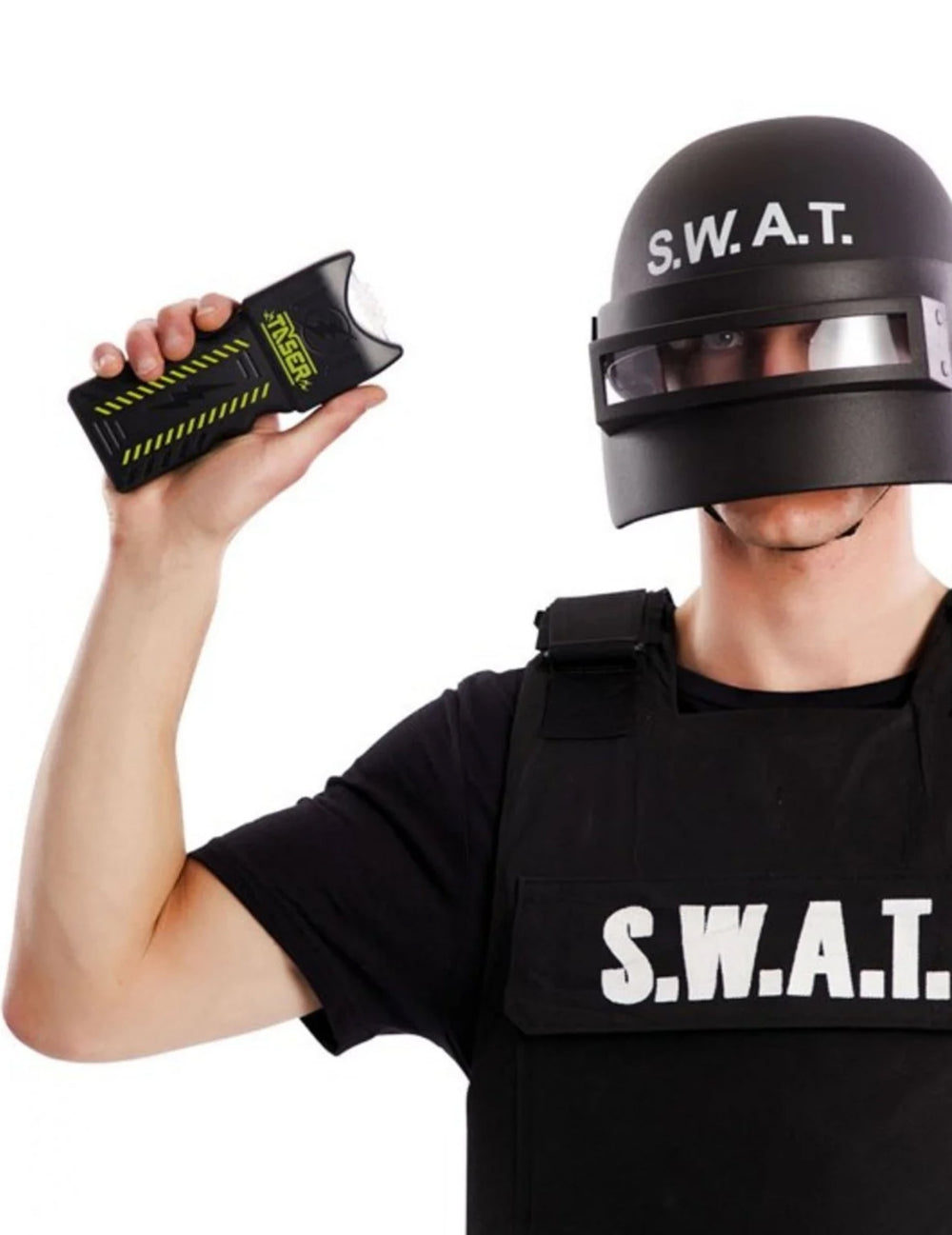 Taser factice de SWAT pour adulte noir et jaune