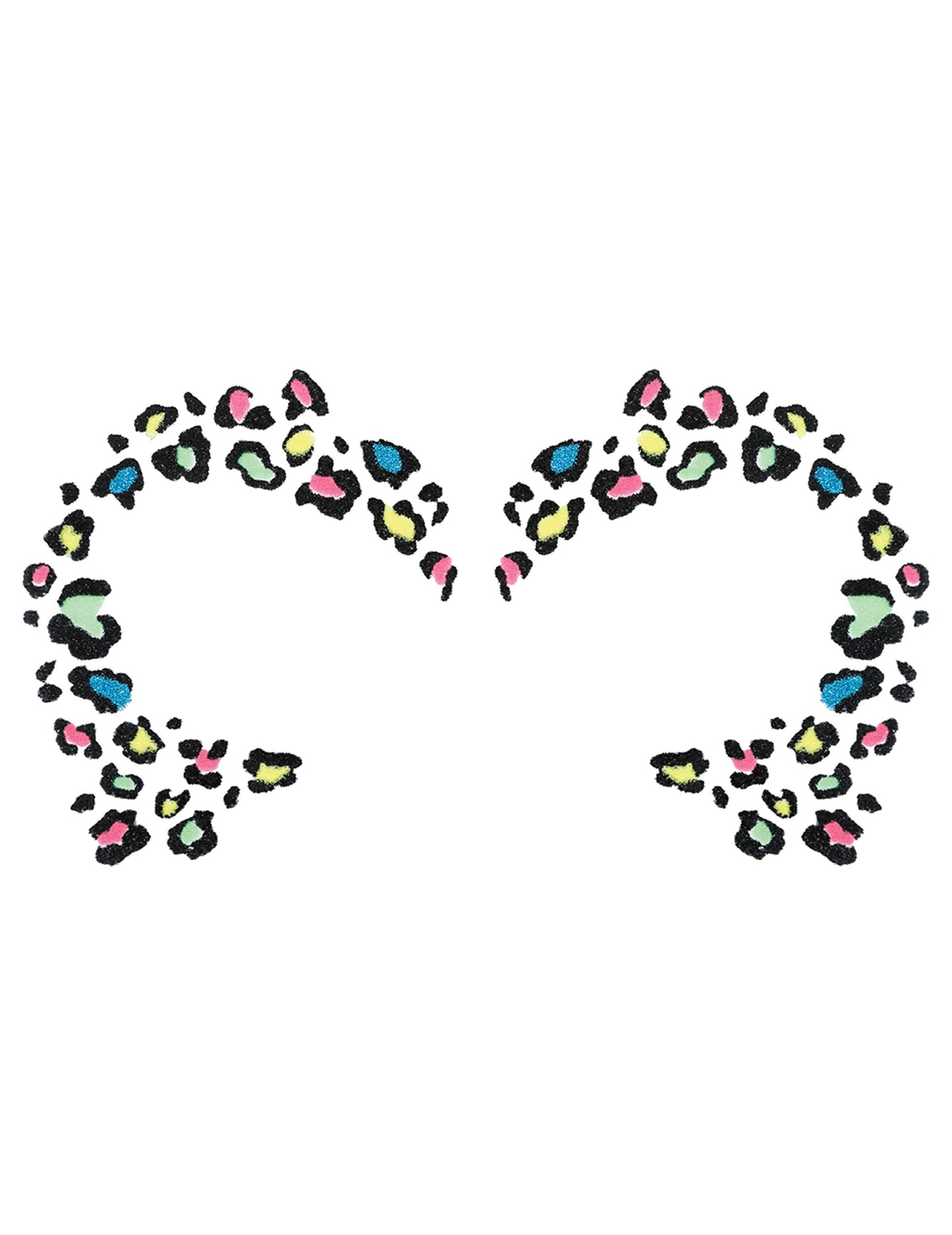 Viacfarebné leopardie trblietavé tetovanie