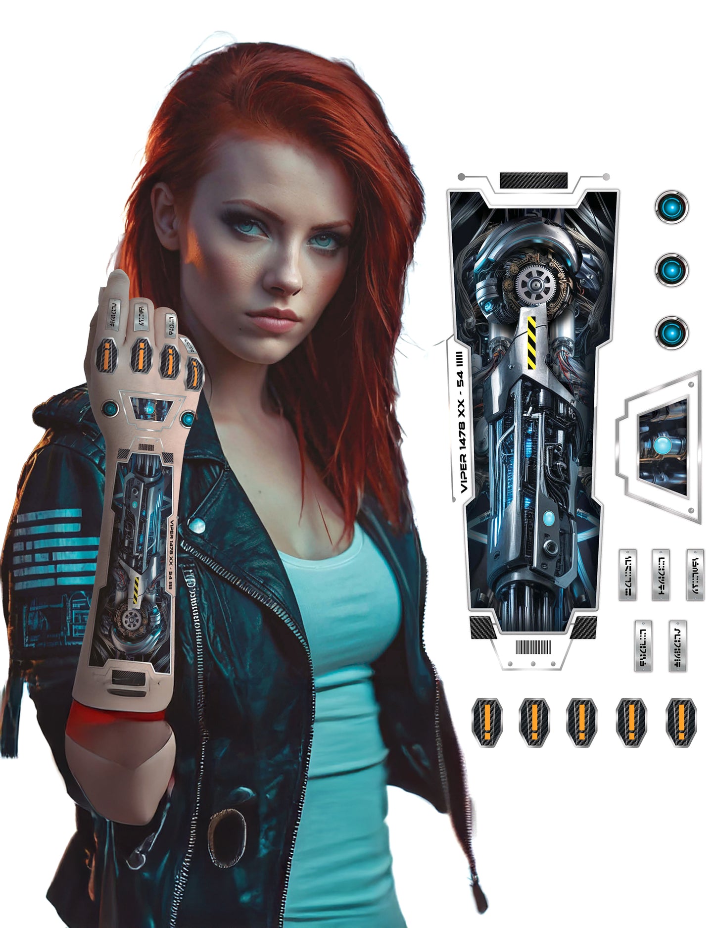 Futuristické tetovanie robotického ramena