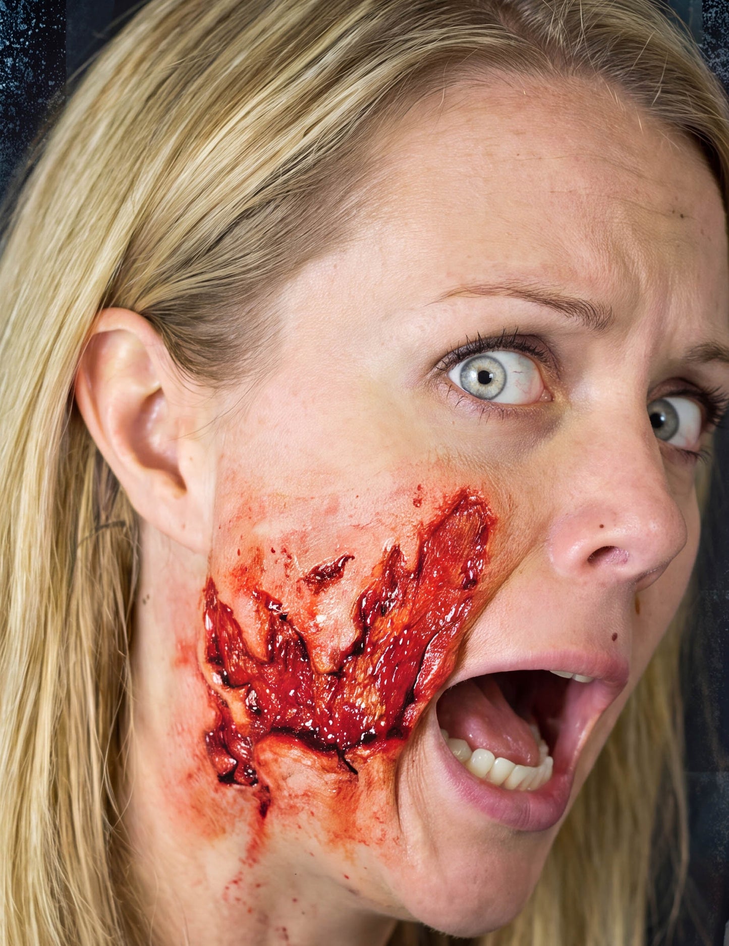 Tatouage éphémère Halloween peau écorchée par une blessure à vif effet 3D