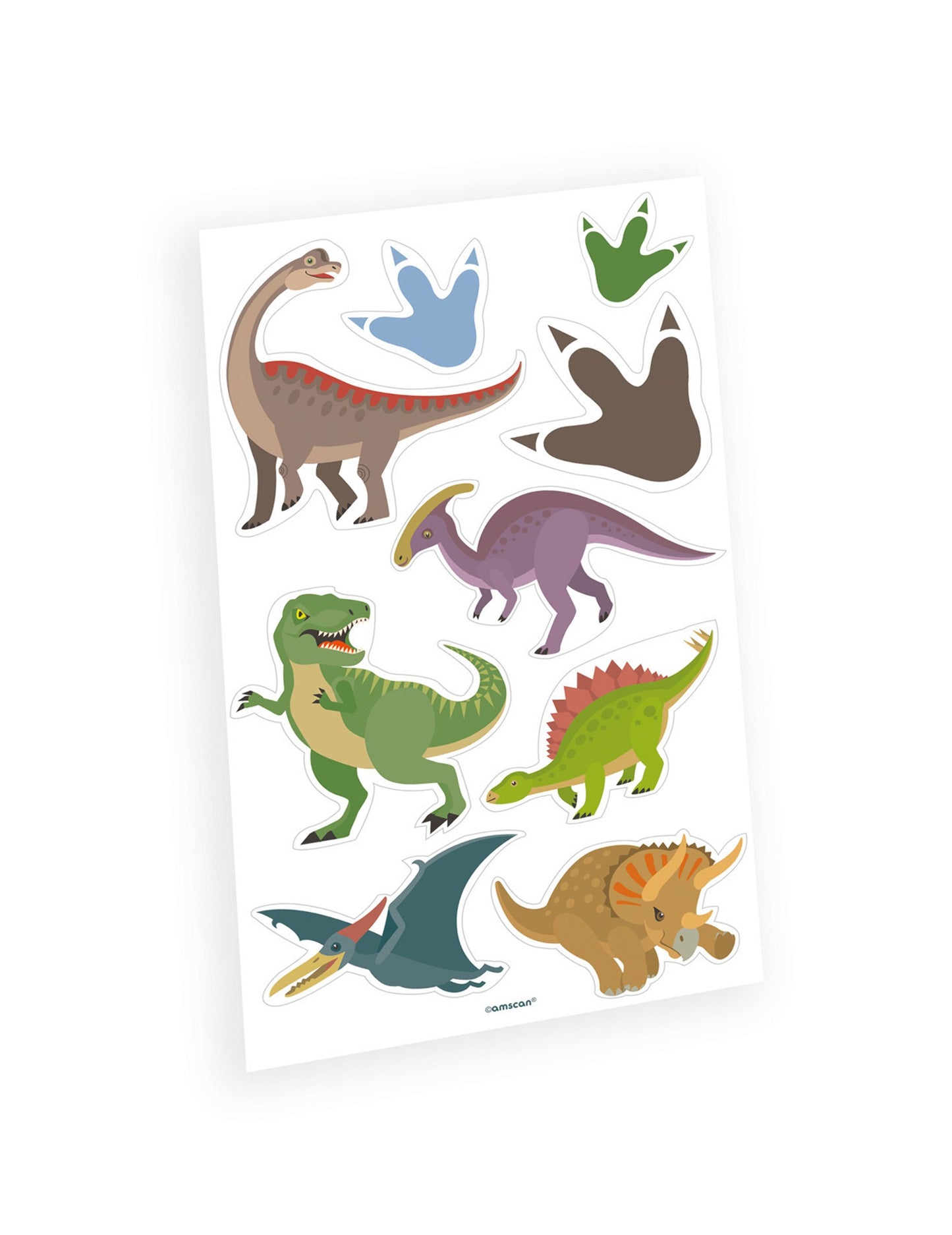 Dočasné tetovania veľkých dinosaurov, hárok s 9 kusmi