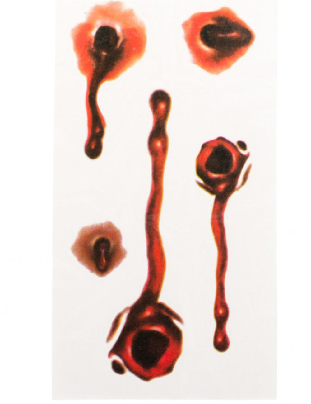 Tatouages temporaires impacts de balles pour adulte rouge et sanglant