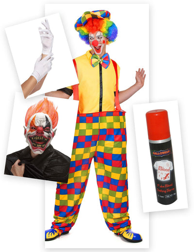 Balík halloweensky strašidelný klaunský kostým