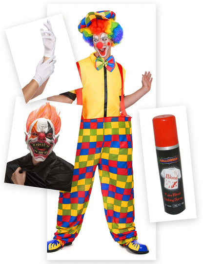 Balík halloweensky strašidelný klaunský kostým