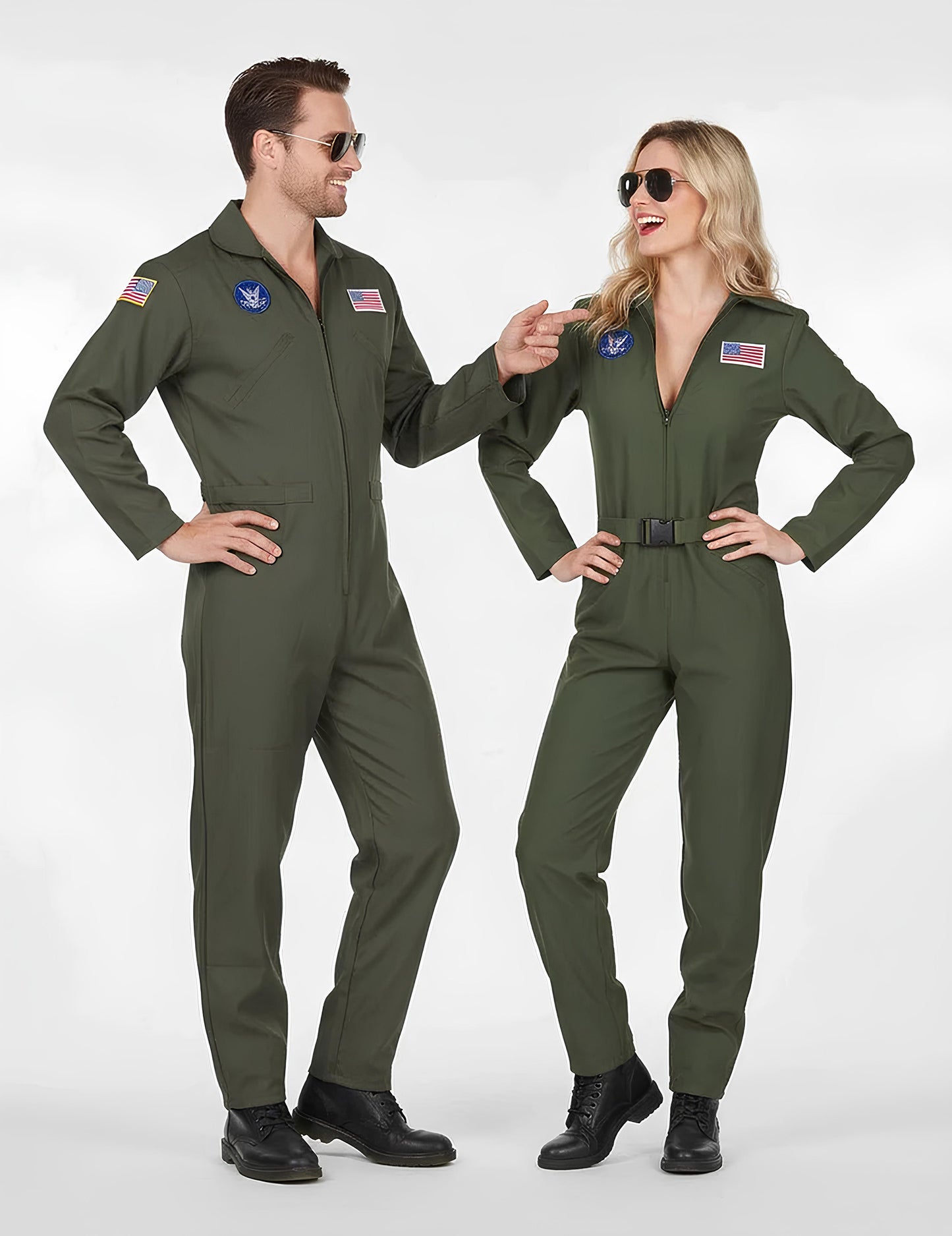 Kostým pilota lietadla pre mužov a ženy