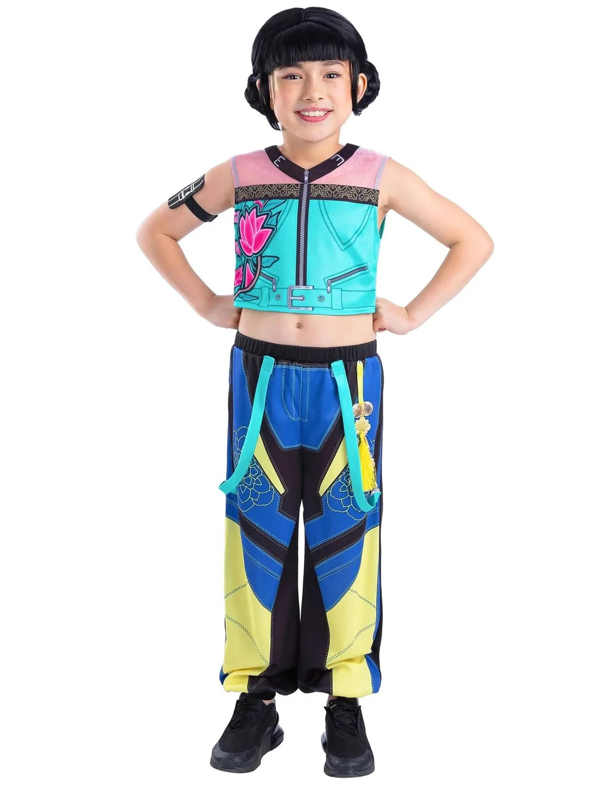 Súprava kostýmu a parochne Zoey Kpop Demon Hunter™ pre dievča