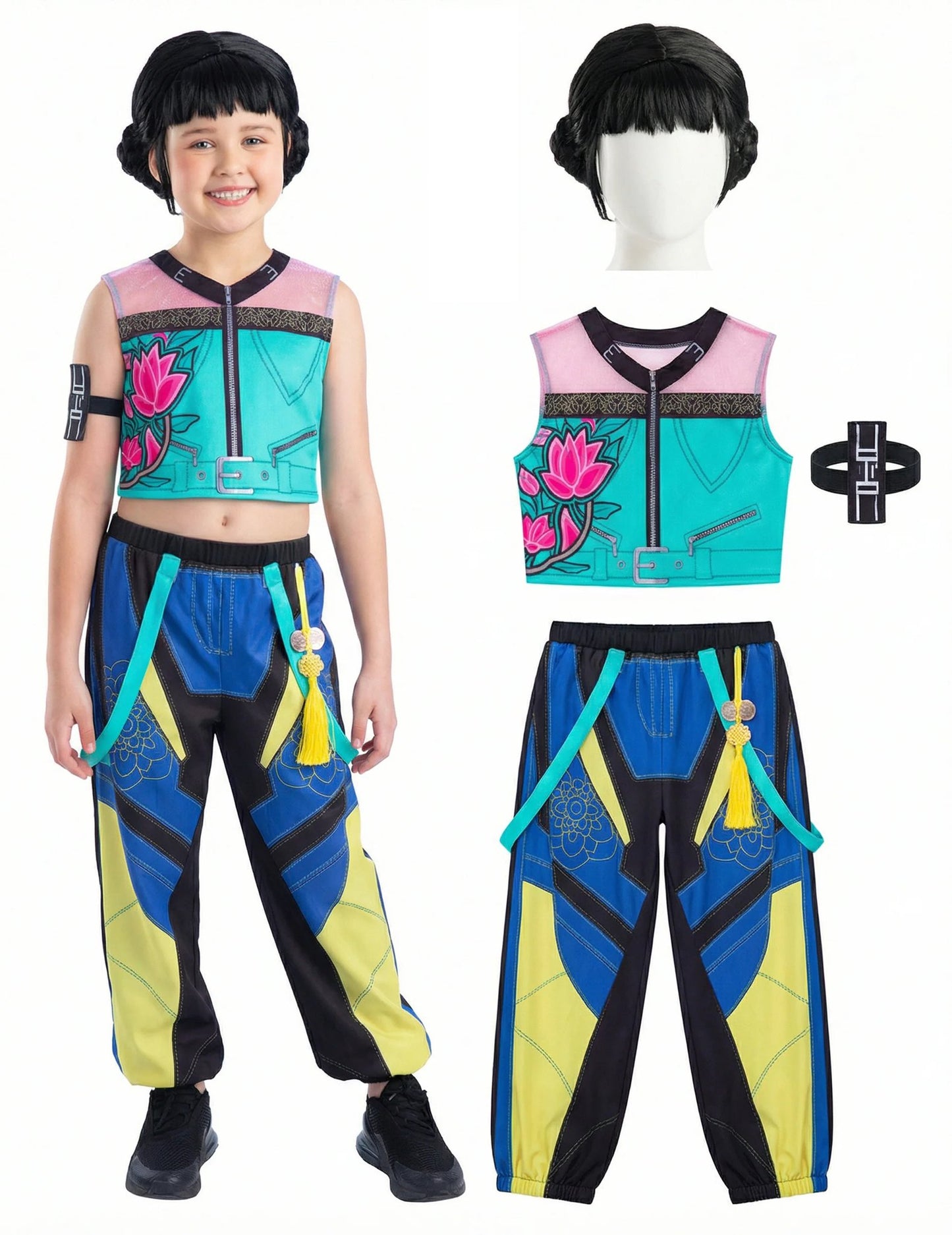 Kit Déguisement et Perruque Zoey Kpop Demon Hunter™ pour fille