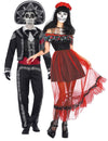 Párový kostým mexickej kostry Dia de los muertos Halloween pre dospelých