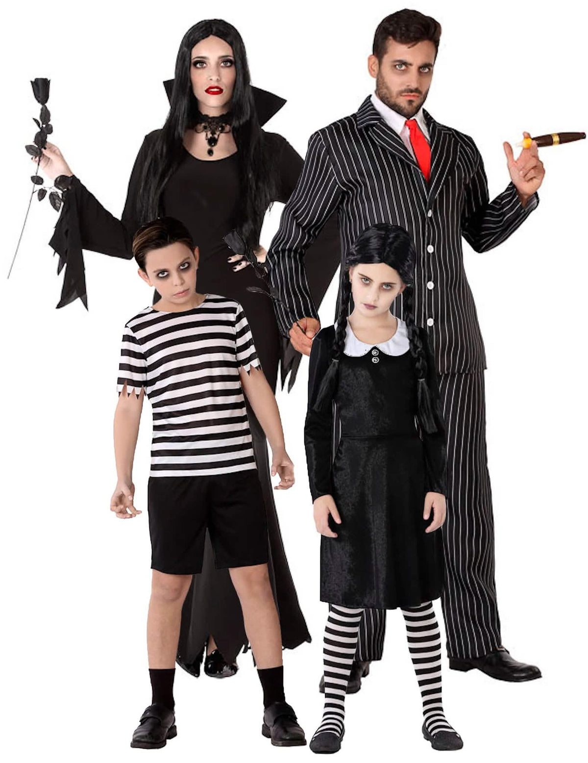 Rodinný gotický halloweensky kostým