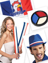 Modrý bielo-červený fanúšikovský set
