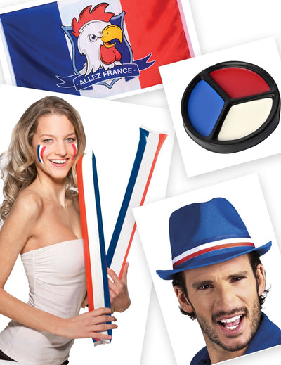 Modrý bielo-červený fanúšikovský set