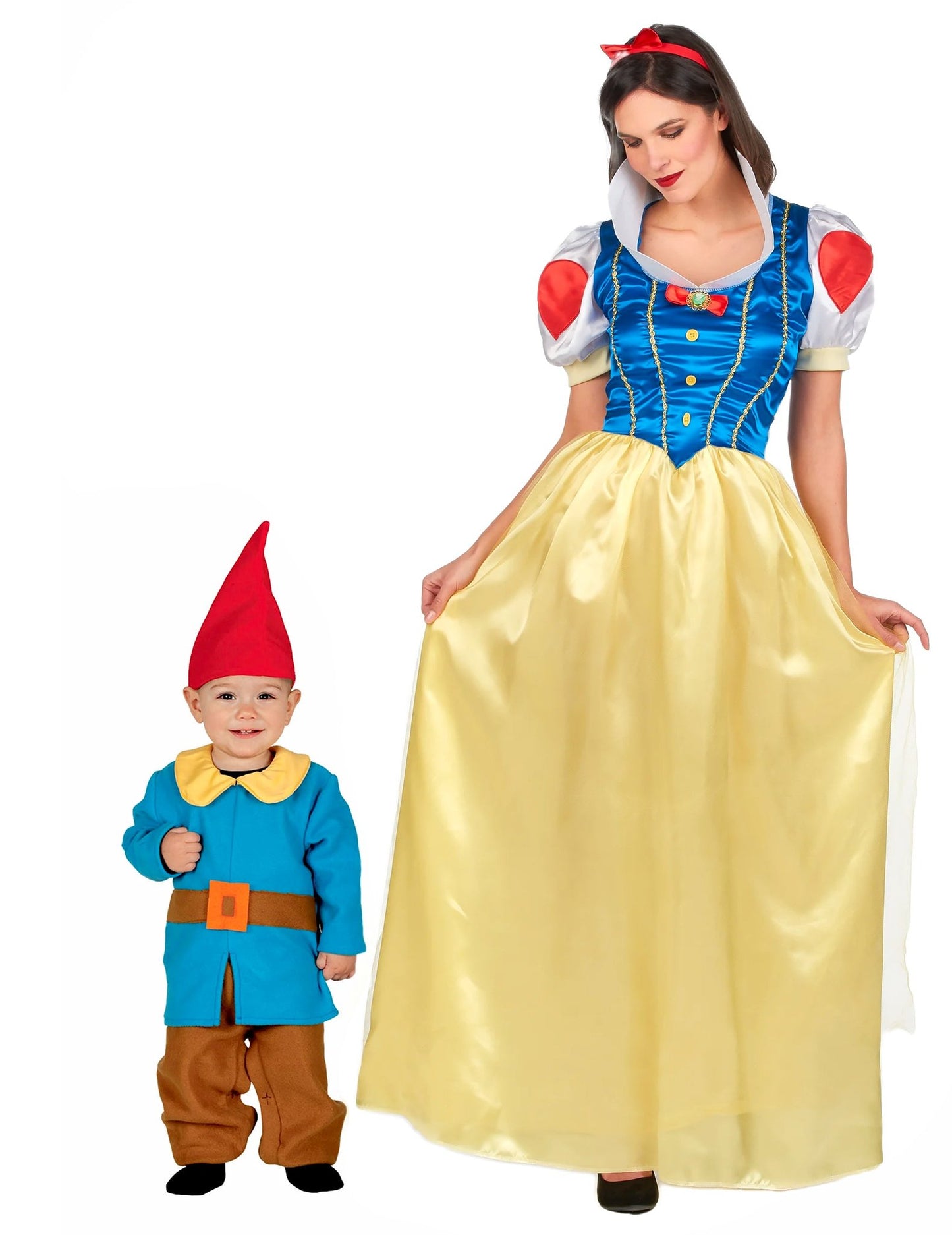 Párový kostým princeznej a trpaslíka mama a syn