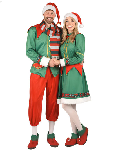 Luxusný dospelý kostým vianočných elfov pre pár