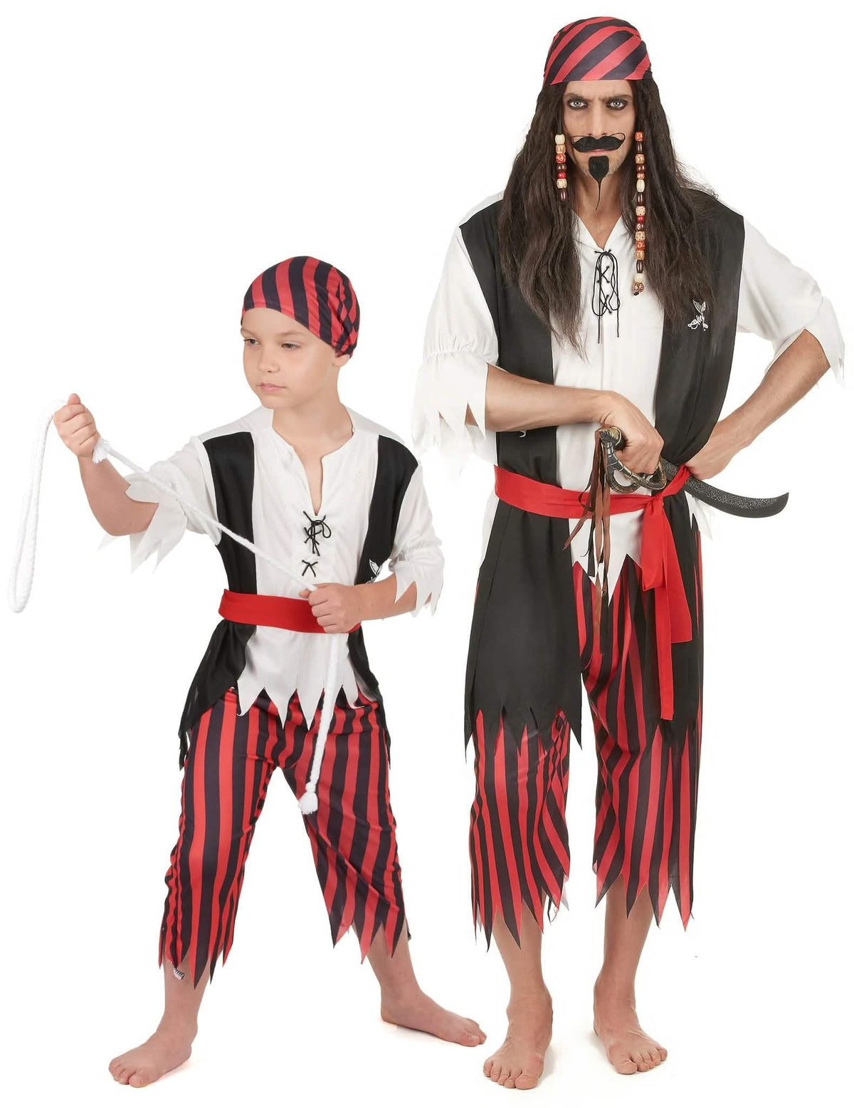 Pirátske kostýmy pre otca a syna