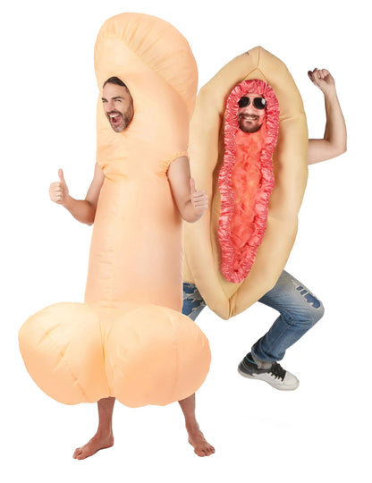Nafukovací párový kostým penis a vagína pre dospelých