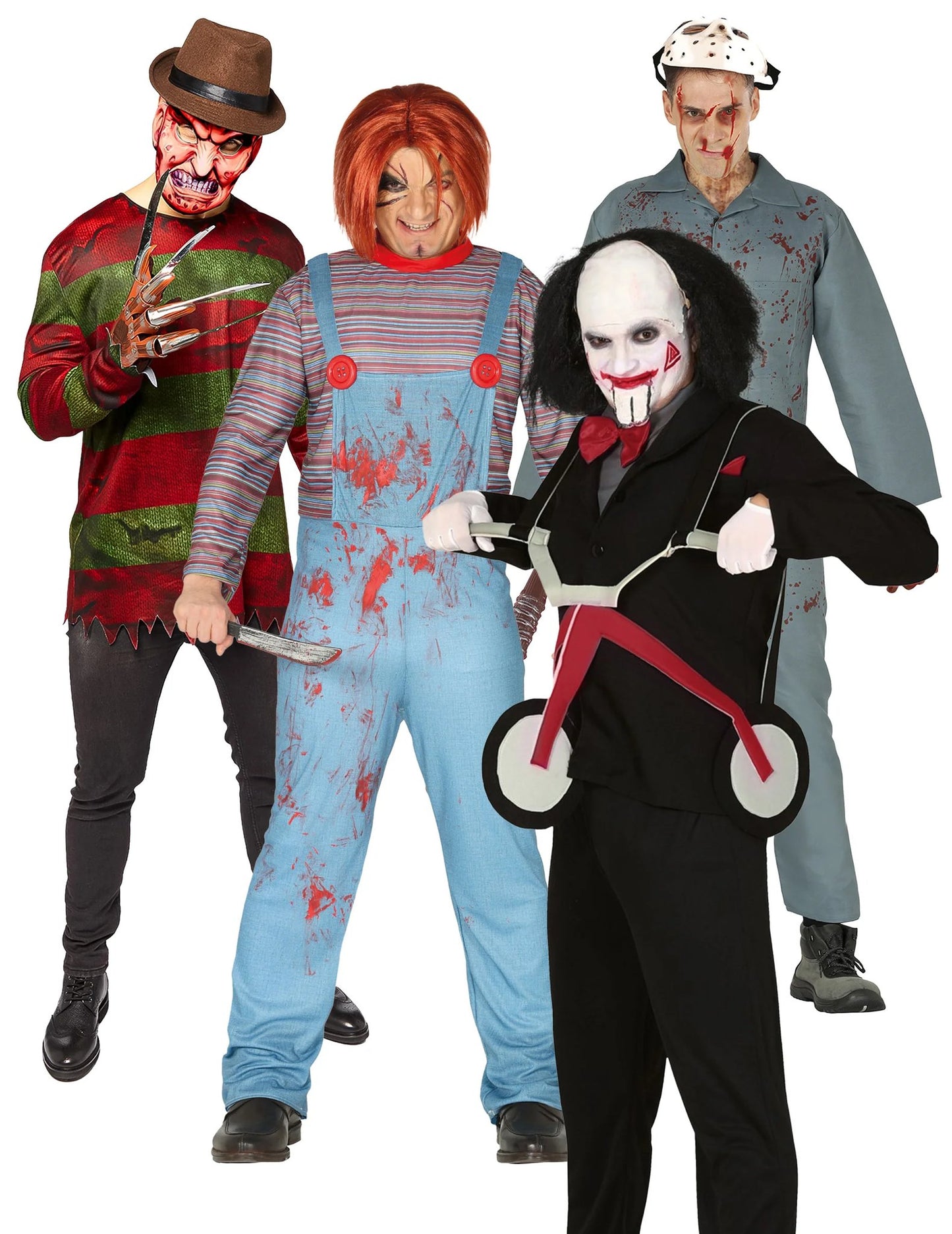 Skupinový kostým sériových vrahov pre dospelých na Halloween