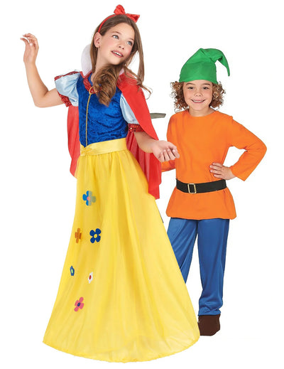 Detský pár kostým princeznej a trpaslíka