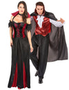 Dvojica kostýmov červený netopier-vampír na Halloween pre dospelých