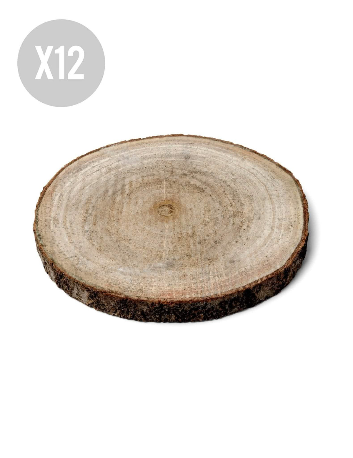 12 prírodných drevených polien 13 až 17 cm