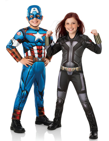 Detský kostým pre pár Kapitána Ameriky™ a Black Widow™