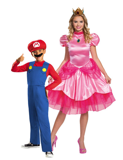 Párový kostým Princezná Peach a Mario Matka a syn