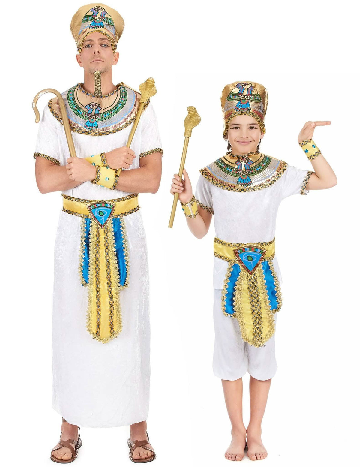 Egyptský kostým pre pár otec a syn