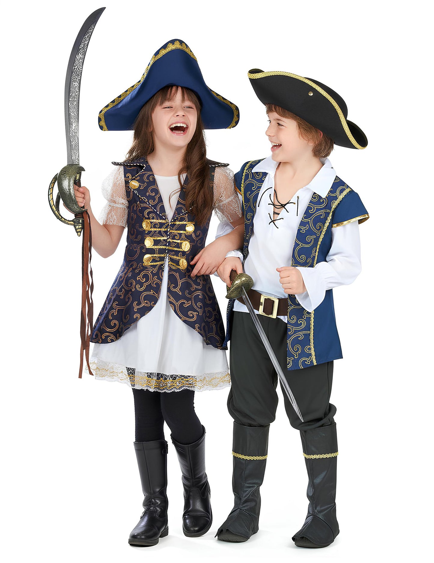 Elegantný kostým pirátskeho kapitána pre deti