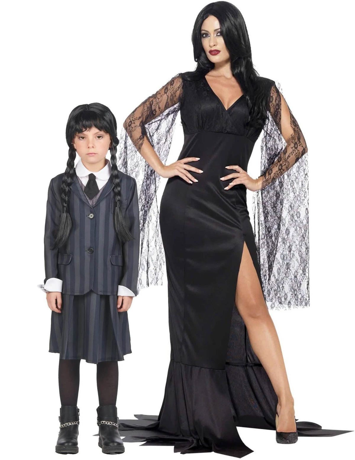 Párový kostým morbídnej rodiny mama a dcéra Halloween