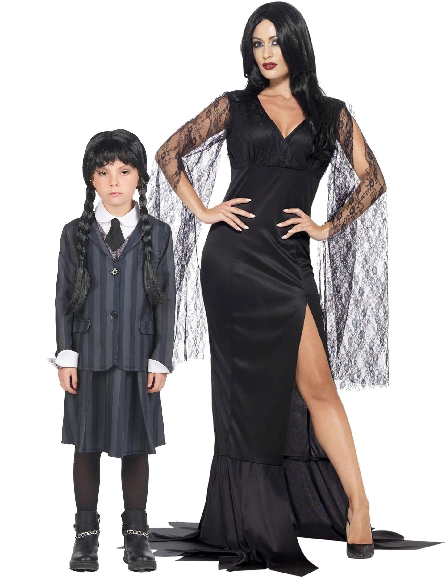 Párový kostým morbídnej rodiny mama a dcéra Halloween