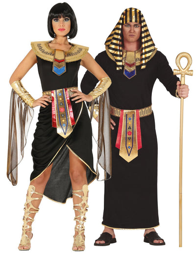 Čierny egyptský párový kostým pre dospelých