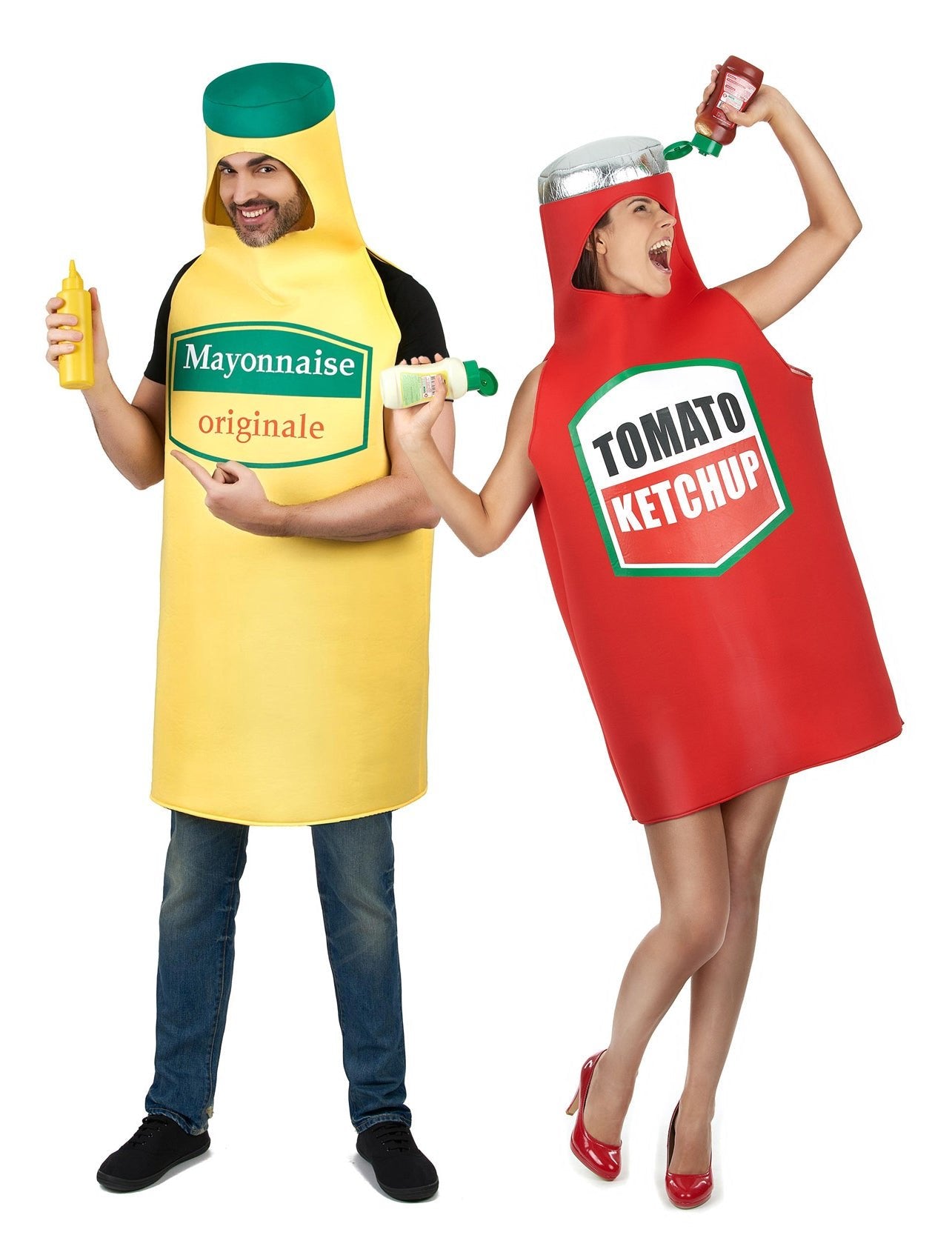Dvojkostým pre dospelých majonéza a kečup