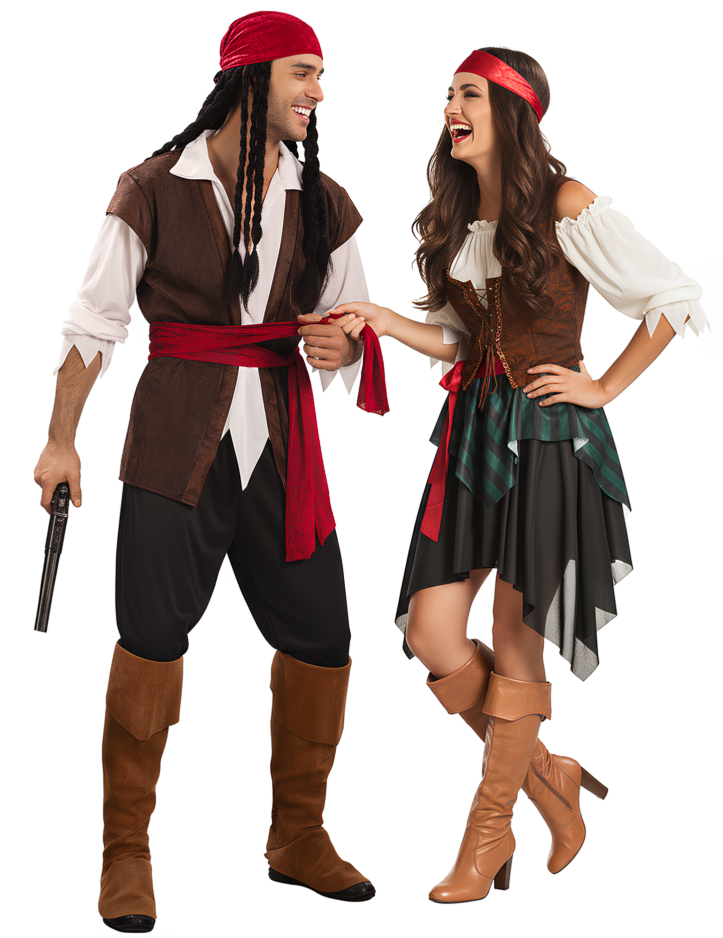 Kostým pruhovaného pirátskeho páru