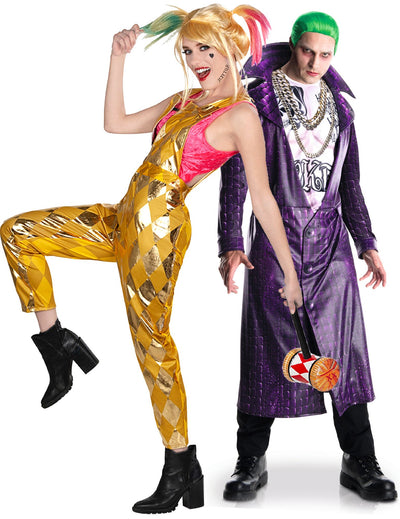 Luxusný párový kostým Harley Quinn Birds of Prey™ a Joker Suicide Squad™ na Halloween pre dospelých